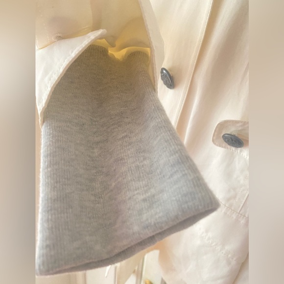 St. John Double Breasted Jacket Coat Cream Gray Size 2 wz tag - Picture 6 of 15